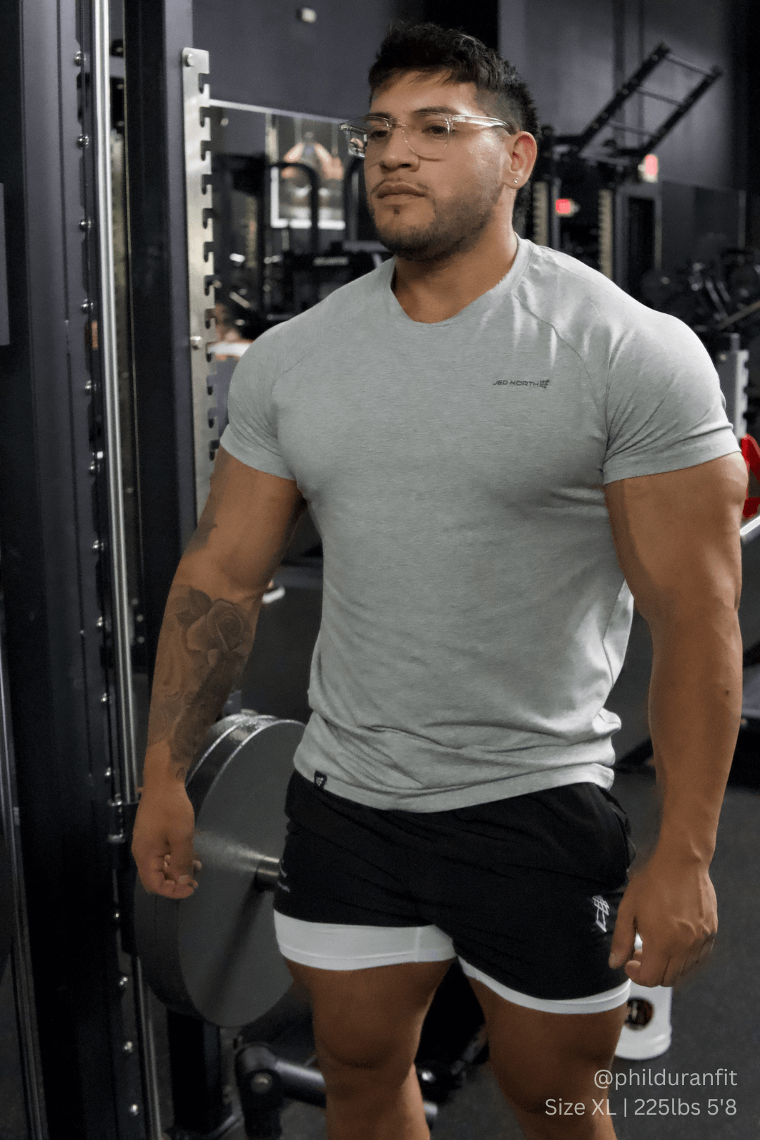 Jed North Titan 2.0 Muscle-Fit T-Shirt - Heather Grey
