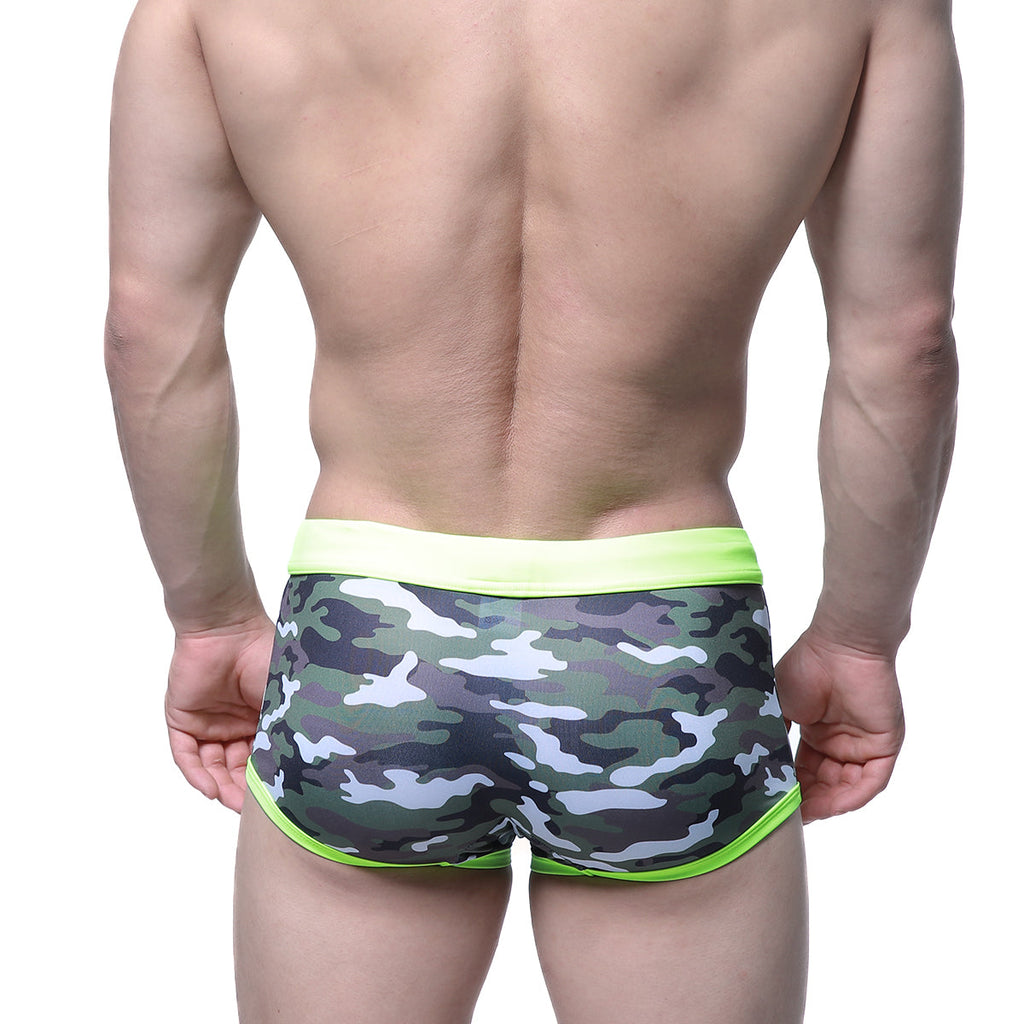 MetroMaleWear Classic Swim Trunk Camo Green 4932-91