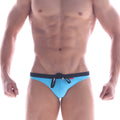 MetroMaleWear Classic Waist Swim Bikini Turquoise-Black 4937-43