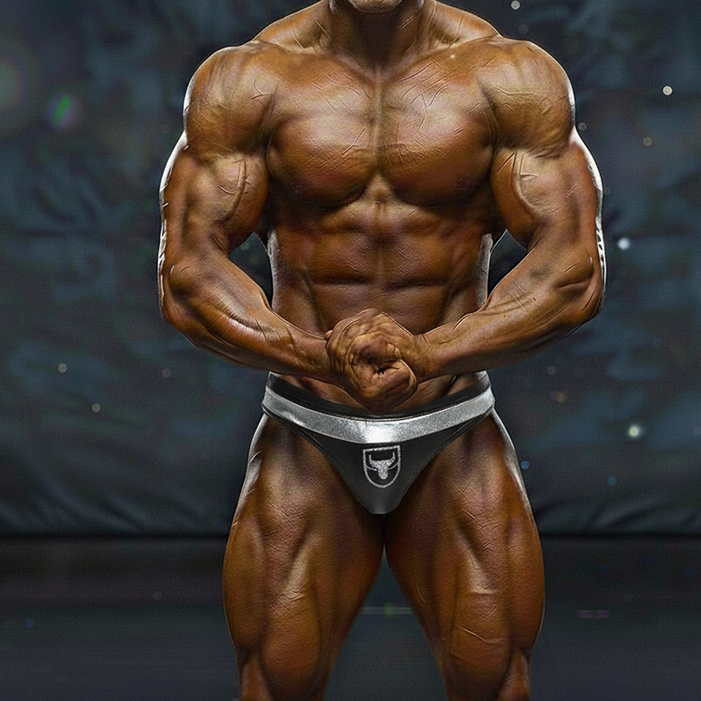 MetroMaleWear MetroMuscleWear Hudson Competition Suit Silver 4974-65