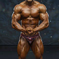 MetroMaleWear MetroMuscleWear Basic Competition Suit Red Stripe 4974-75 #COMPETITIONSUIT