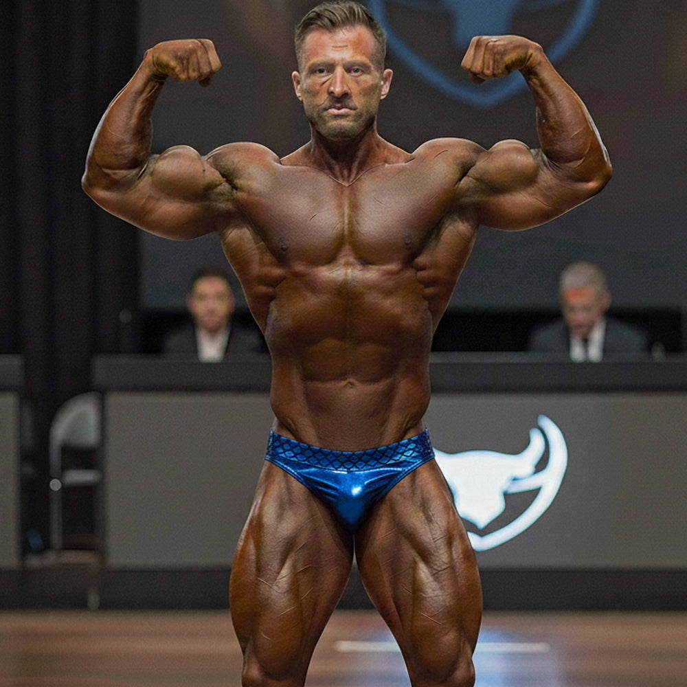 MetroMaleWear MetroMuscleWear Jupiter Competition Suit Cobalt 4974-88