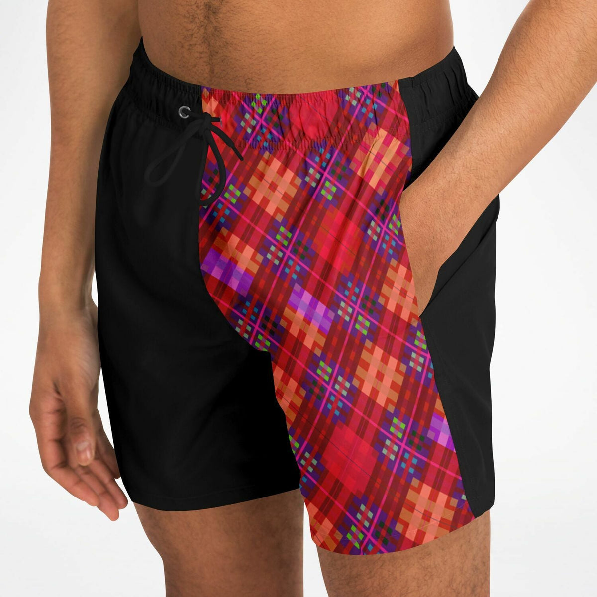 Maris Equi Red Tartan Men's Swim Shorts