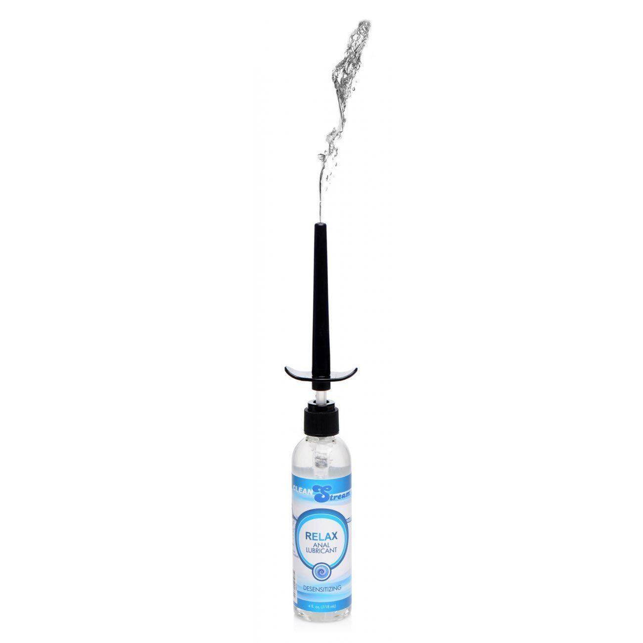 Lubricante anal desensibilizante CleanStream Relax de 4 oz con kit de inyección