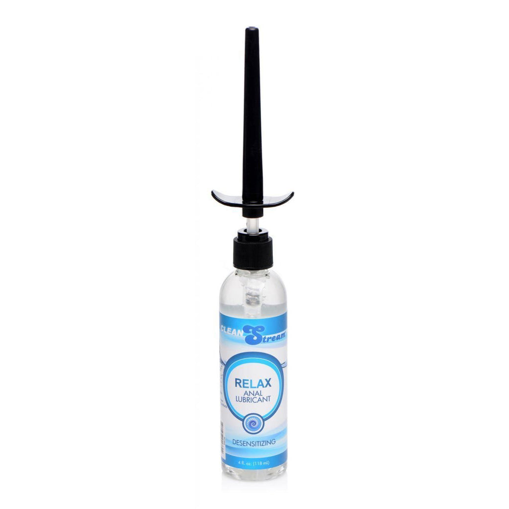 Lubricante anal desensibilizante CleanStream Relax de 4 oz con kit de inyección