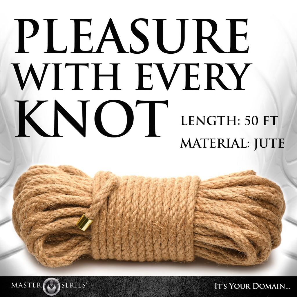 Cuerda de yute trenzada premium de 50 pies para bondage