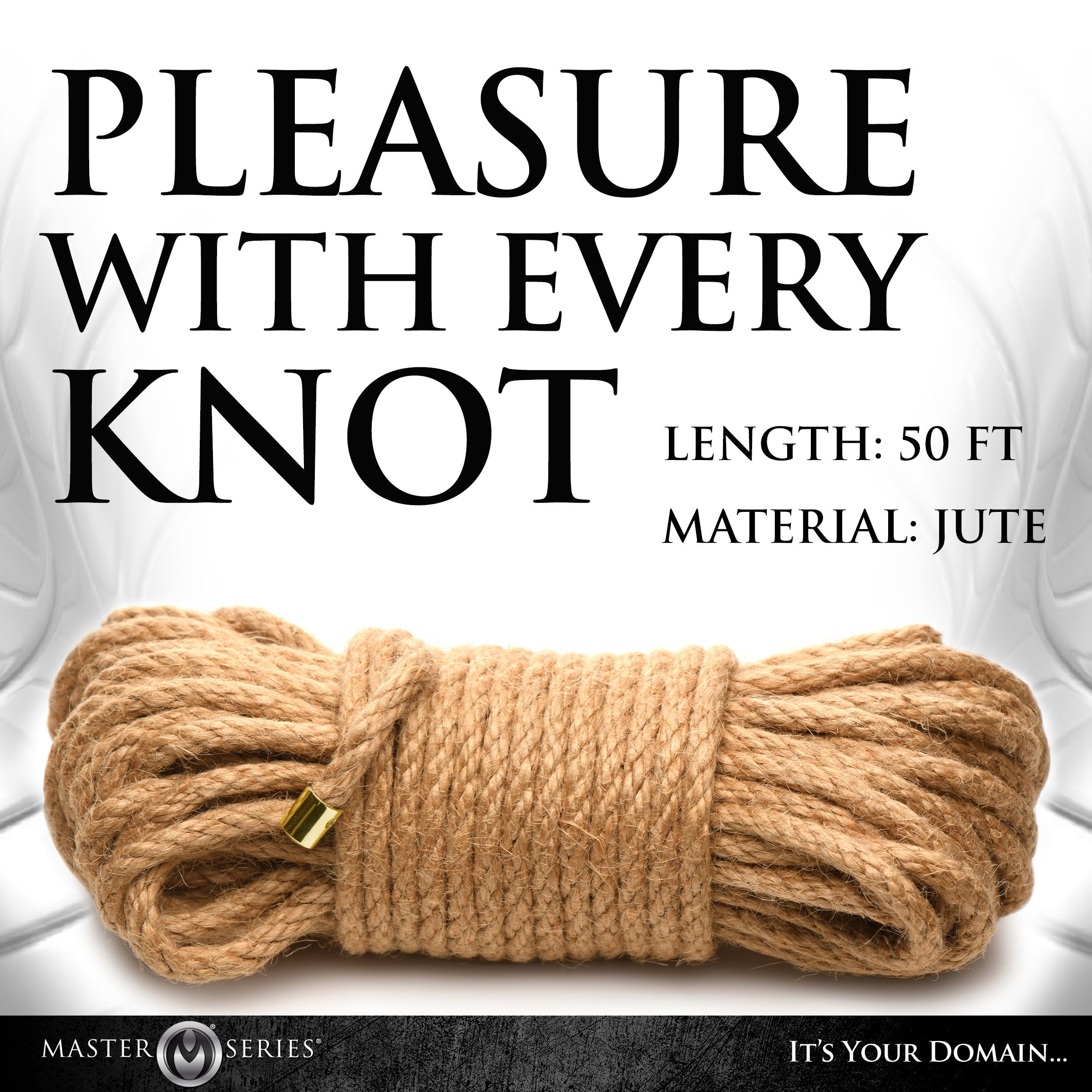 Cuerda de yute trenzada premium de 50 pies para bondage