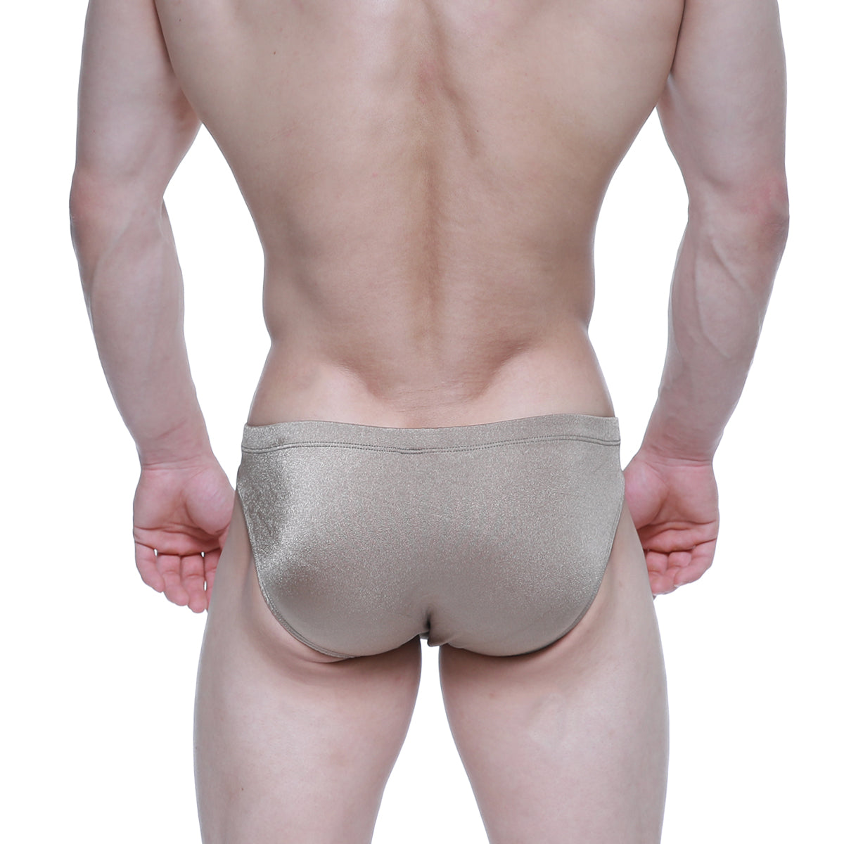 MetroMaleWear Elegance bikini 5103-M02 shimmering metallic gold briefs with sleek form-fitting design