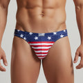 Metro male wear colina bikini patriot 5144-90 blue and red american flag-themed men’s briefs with white stars