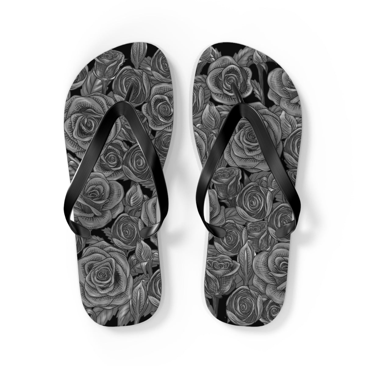 Maris Equi Men's Black Rose Flip-Flops