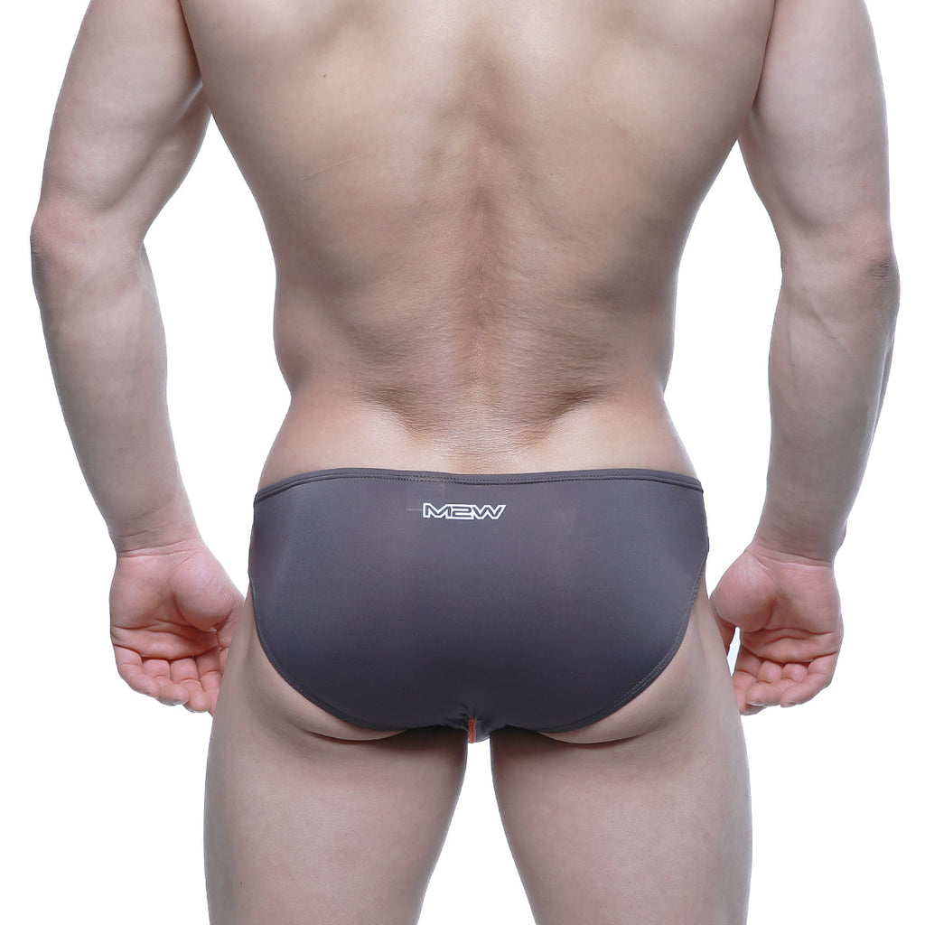 Dark gray mew brand briefs with sleek form-fitting design metro malewear alegria bikini charcoal 5233-11