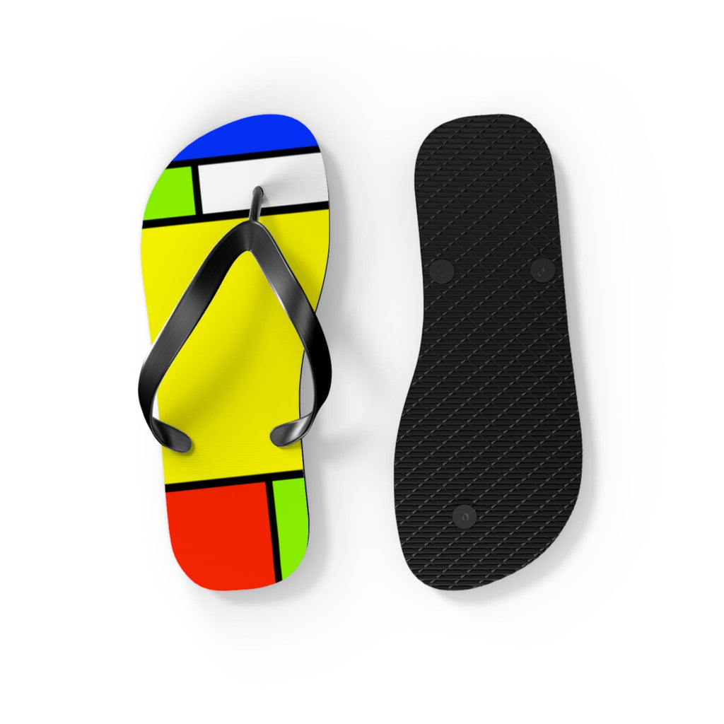Maris Equi Men's ModRian Mondrian Inspired Flip-Flops