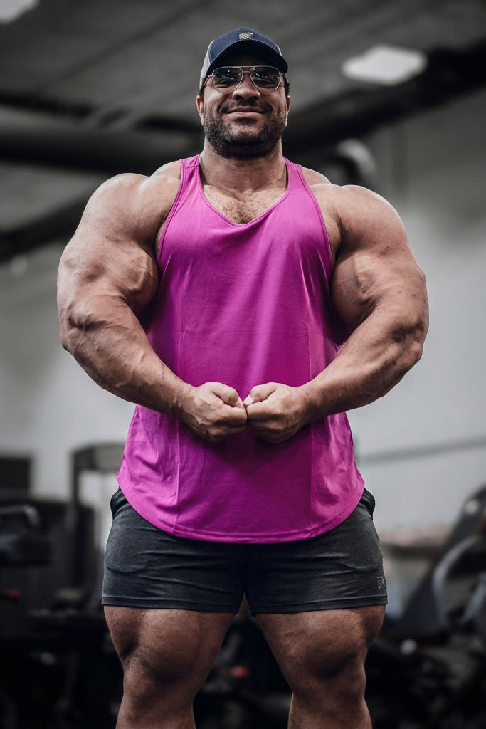Jed North Men's Fast-Dry Bodybuilding Workout Stringer - Magenta