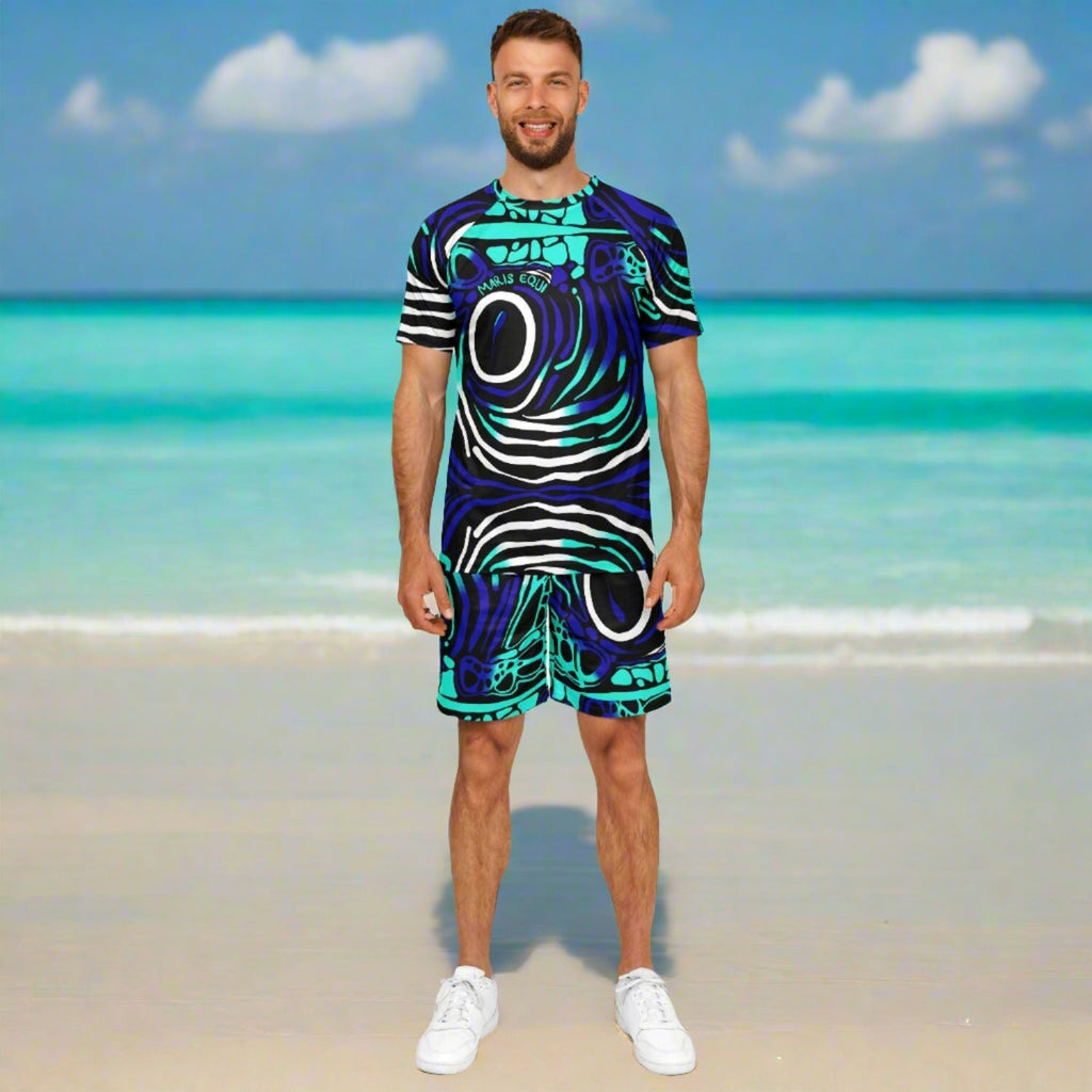 Maris Equi Angelfish Print Shorts And Top Set For Men