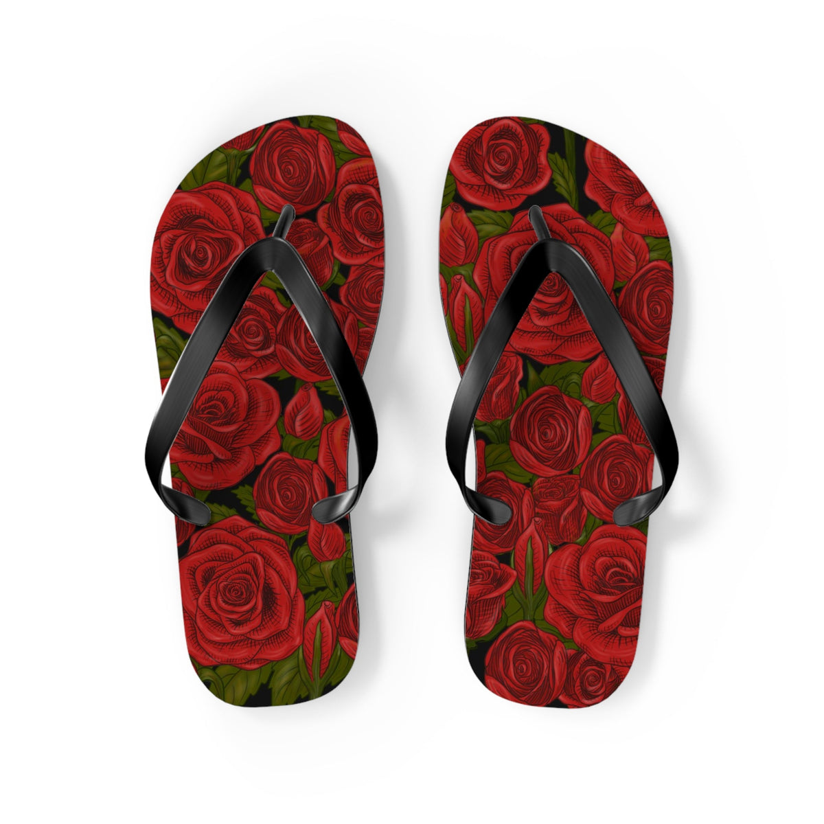 Maris Equi Men's Rozen Red Rose Flip-Flops
