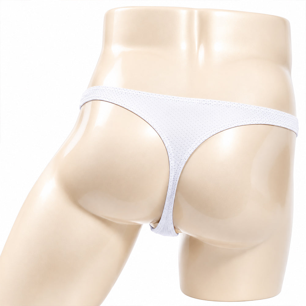 MetroMaleWear (M2W) Men's Sythia Thong White 6122-00