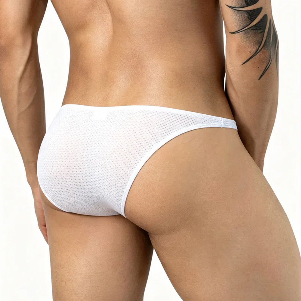 MetroMaleWear (M2W) Men's Sythia Bikini White 6127-00
