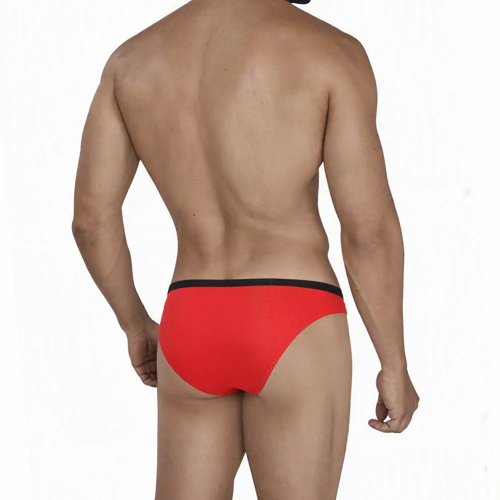 MetroMaleWear (M2W) Men's Ridge Bikini Red 6128-12