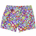 Maris Equi Retro Mod Geometric Diamond Print Swim Trunks for Men