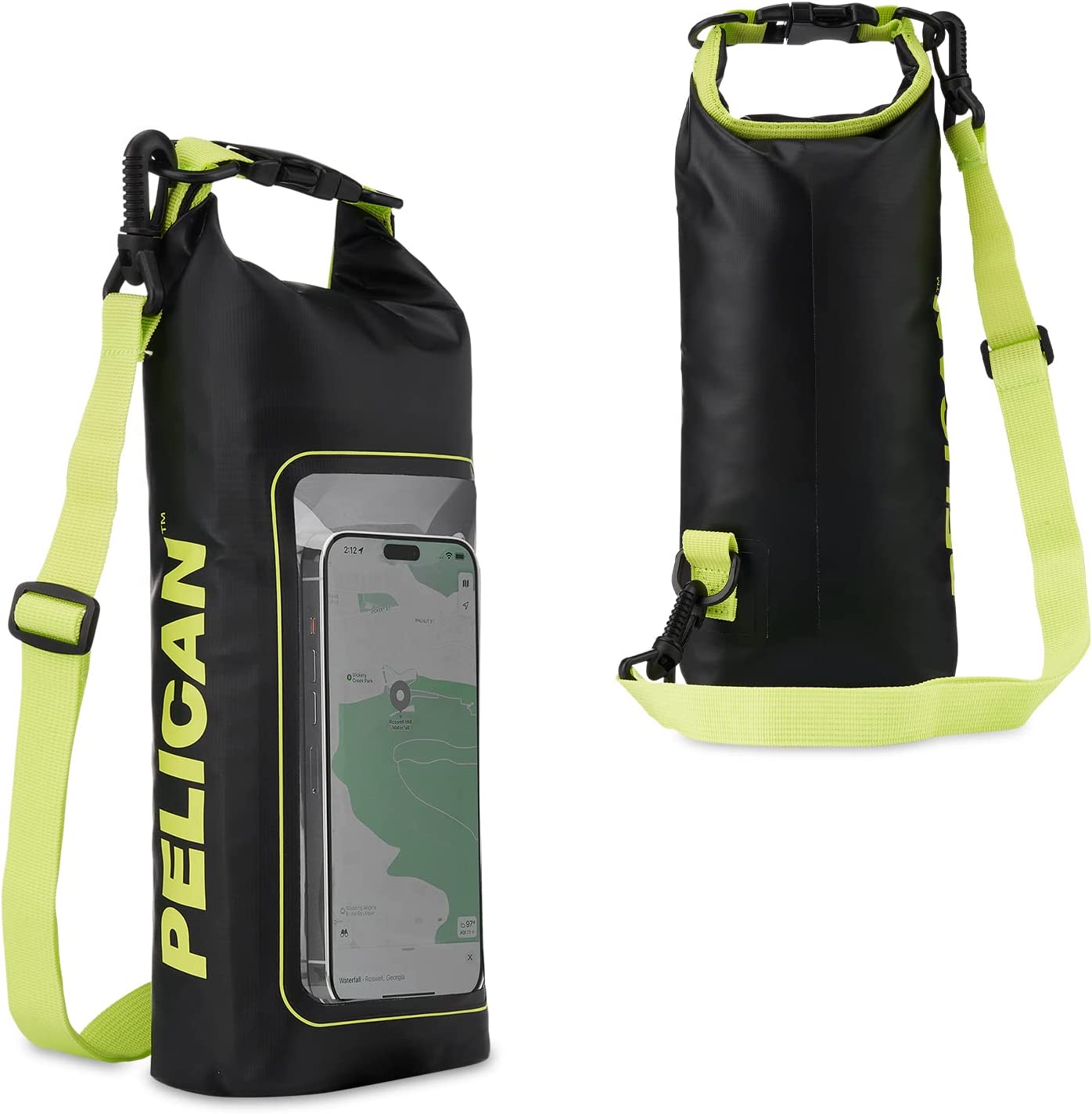 Wasserabweisender Dry Bag von Pelican Marine (Schwarz/Warngelb)