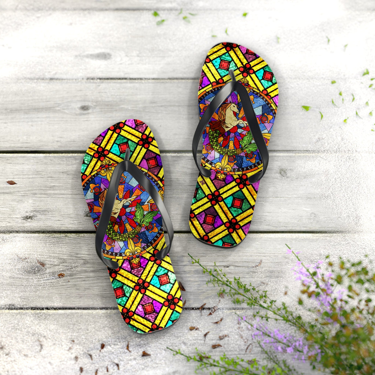 Maris Equi Men's Stained Glass Flip-Flops