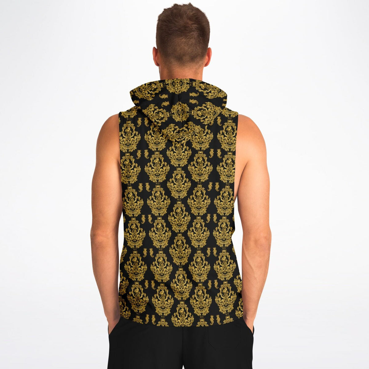 Maris Equi Gold Baroque Men's Drop Armhole Cotton Blend Hoodie