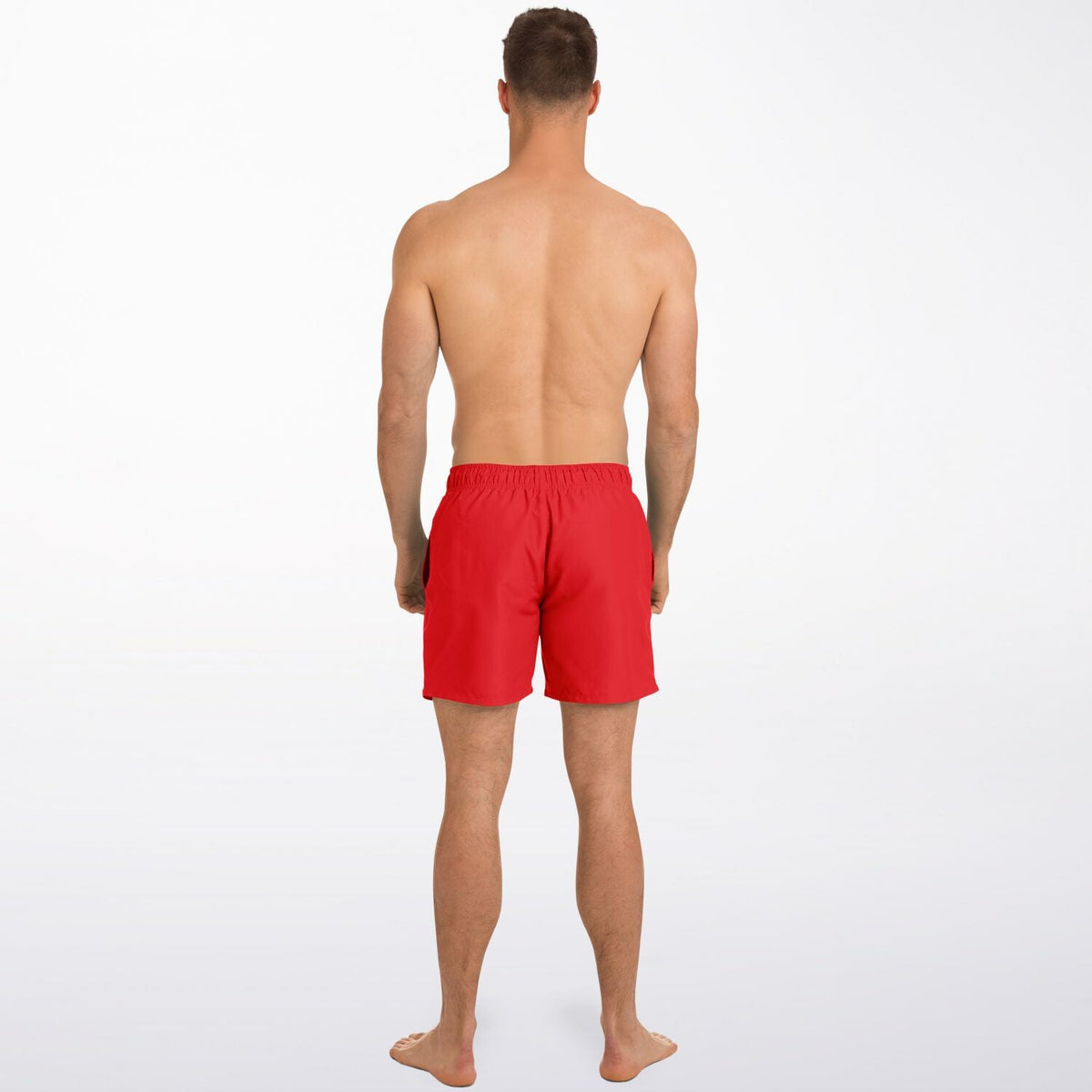 Maris Equi Hawkins Pool Life Guard Billy Costume Men's Mid-Length Swim Shorts