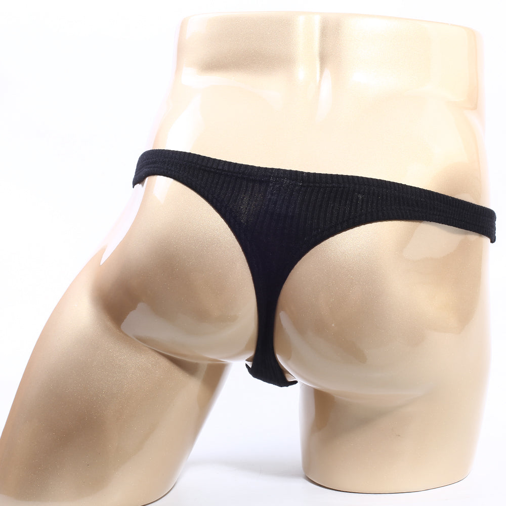 MetroMaleWear (M2W) Men's Rivera Thong Black 6602-20
