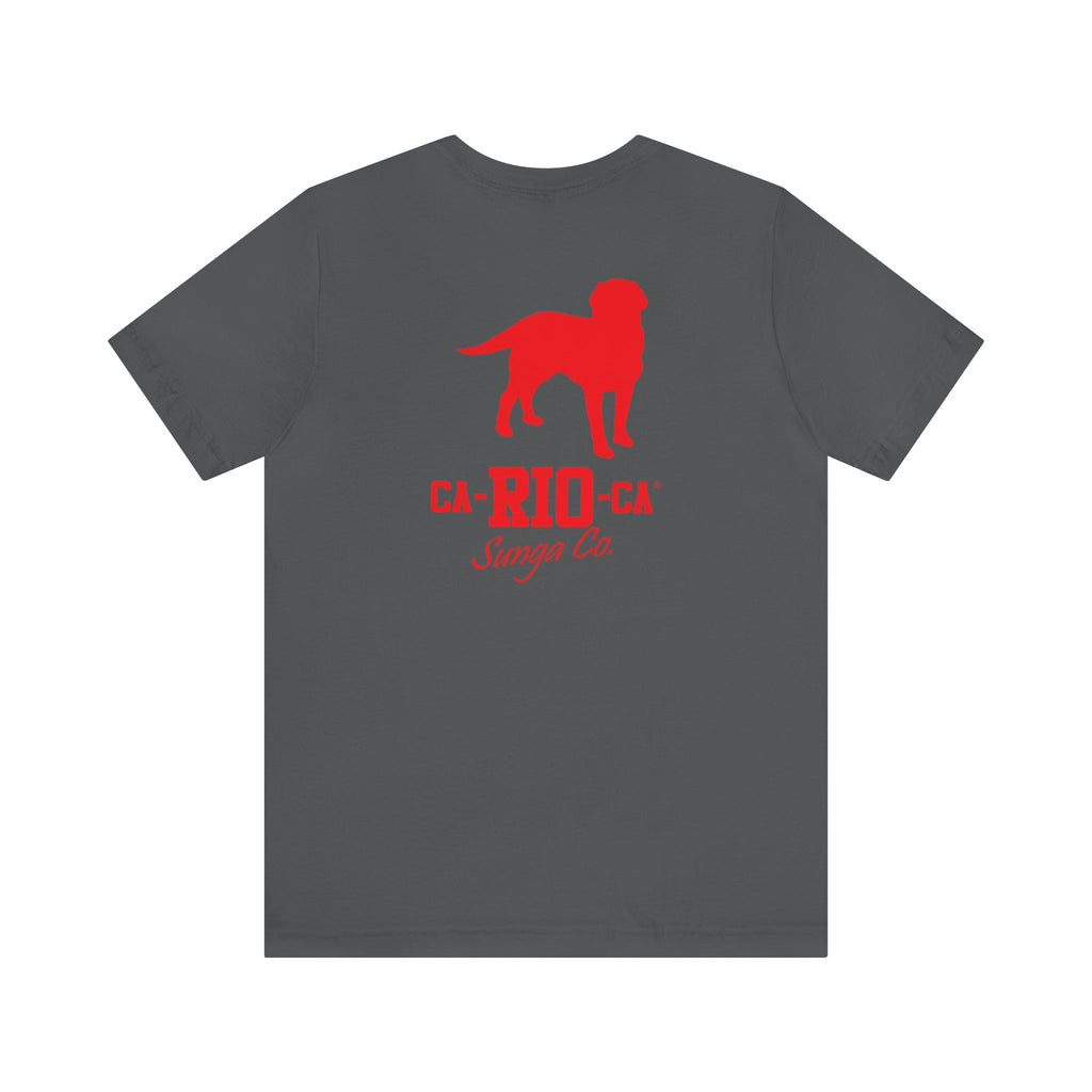 CA-RIO-CA LOGOTIPO T-SHIRT MIT ROTEM AUFDRUCK - HERREN-TANKTOP 