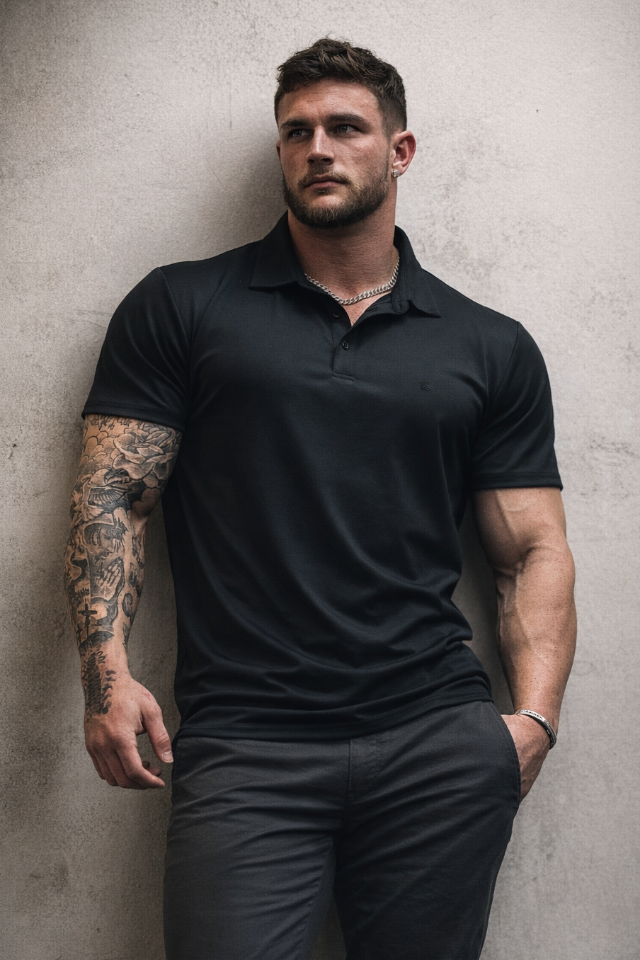 Jed North Fast-Dry Poloshirt – Schwarz