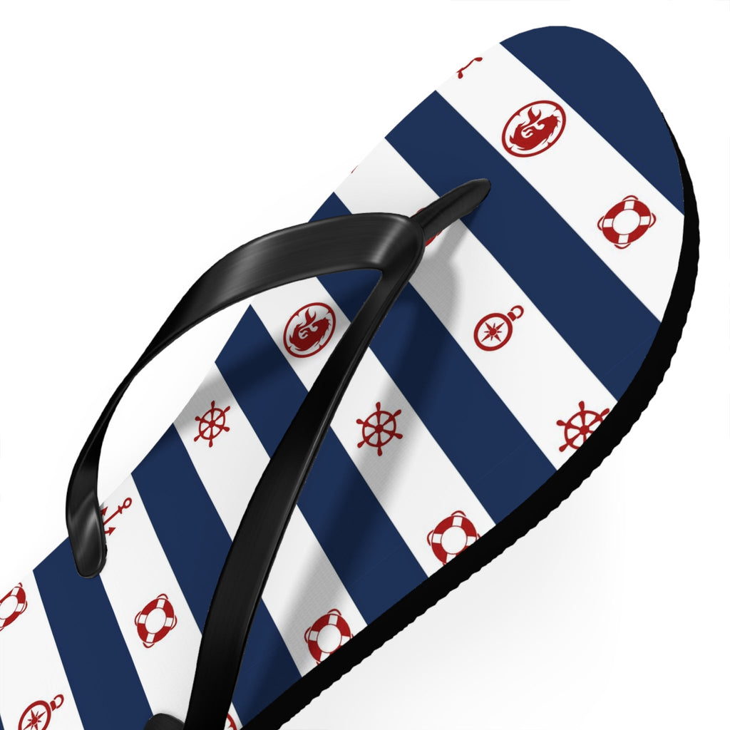 Maris Equi Men's Nautical Print Flip-Flops