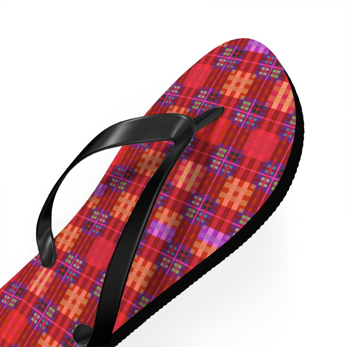 Maris Equi Men's Red Tartan Flip-Flops