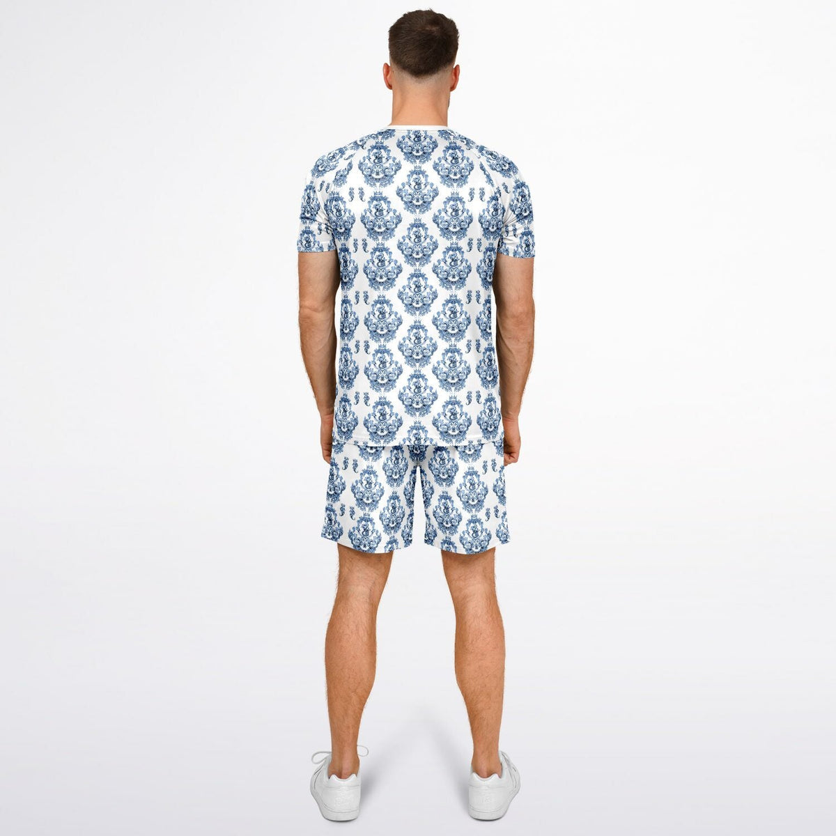Maris Equi Blue Baroque Men's Sport Shorts and Top Set