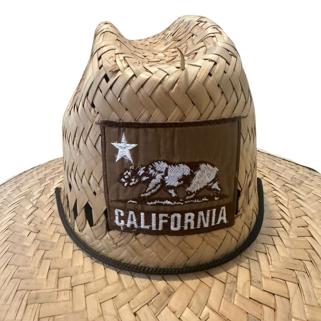 Sombrero de paja de salvavidas con parche de California 🐻