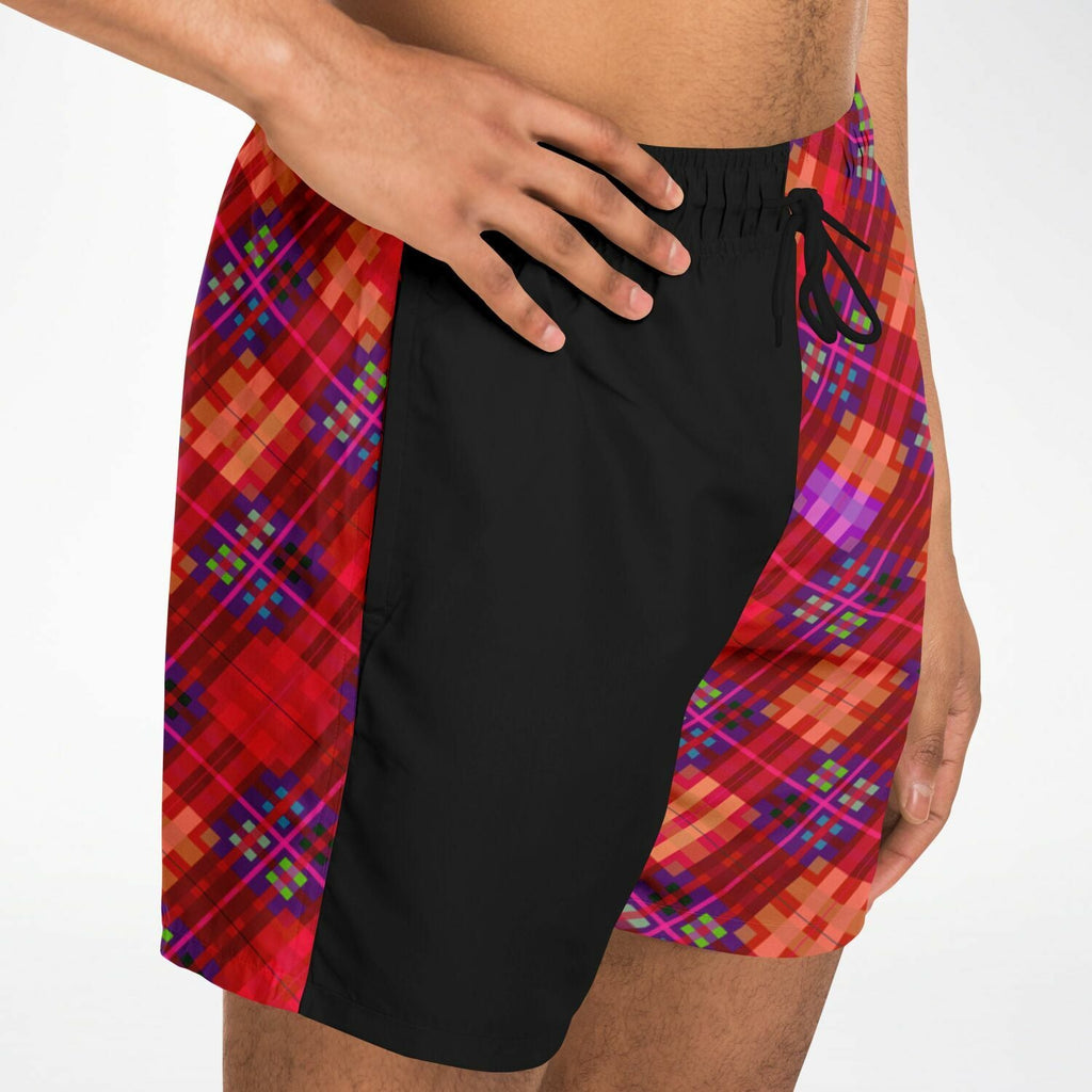 Maris Equi Red Tartan Men's Swim Shorts