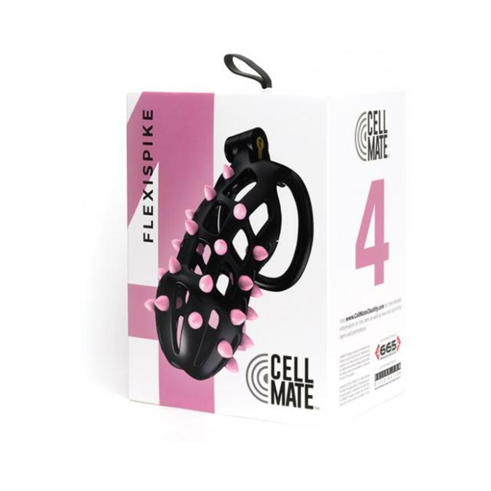 Jaula de castidad Sport Fucker Cellmate Flexispike - Talla 4 Negro/rosa