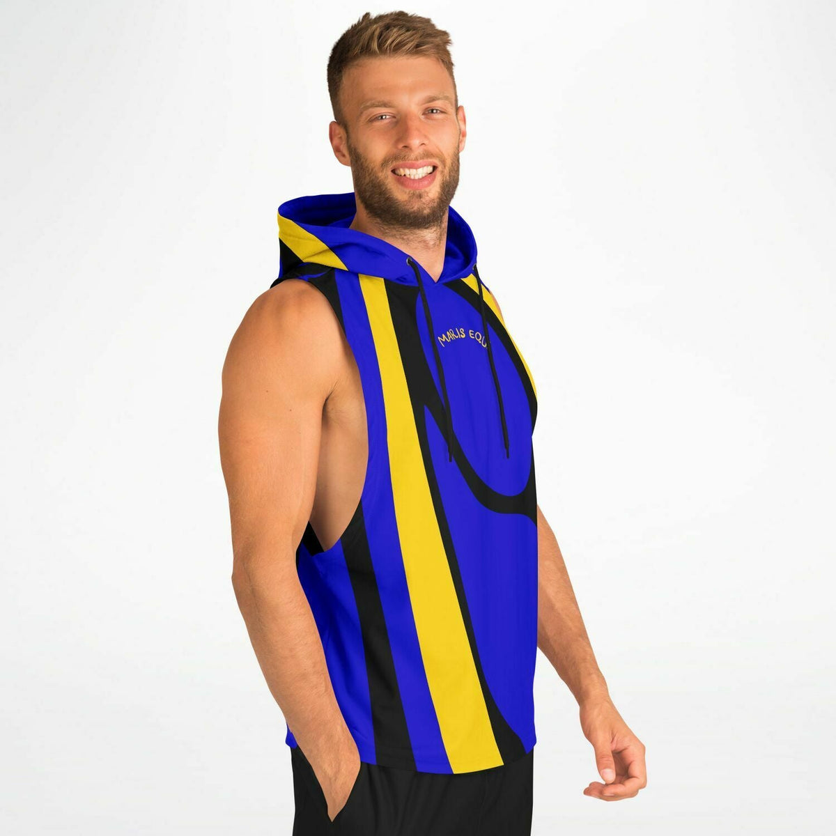 Maris Equi Surgeonfish Men's Drop Armhole Cotton Blend Hoodie