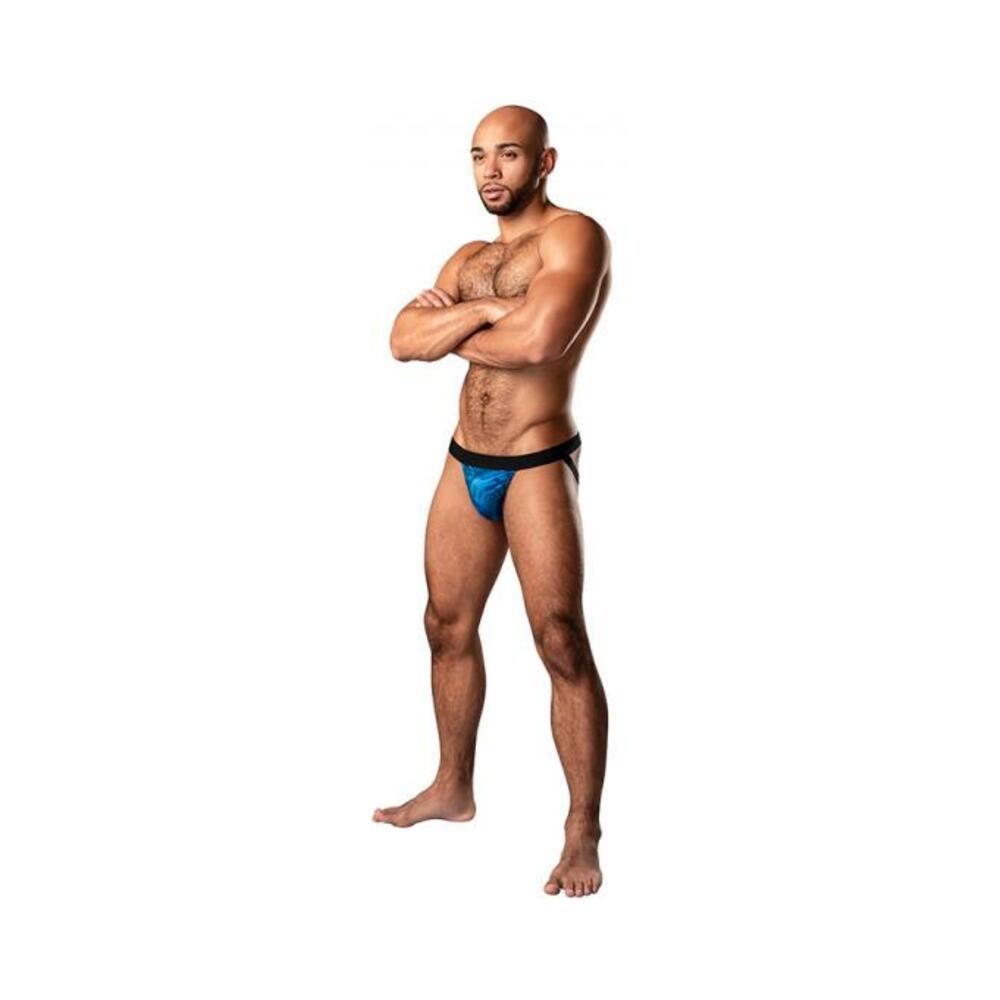 Male Power Kaleidickscope Strappy Ring Jock Sky Blue S/m