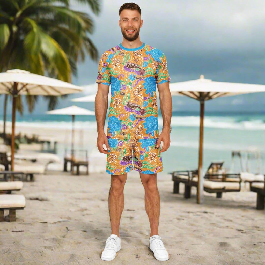 Maris Equi Batik Shorts and Top Set For Men