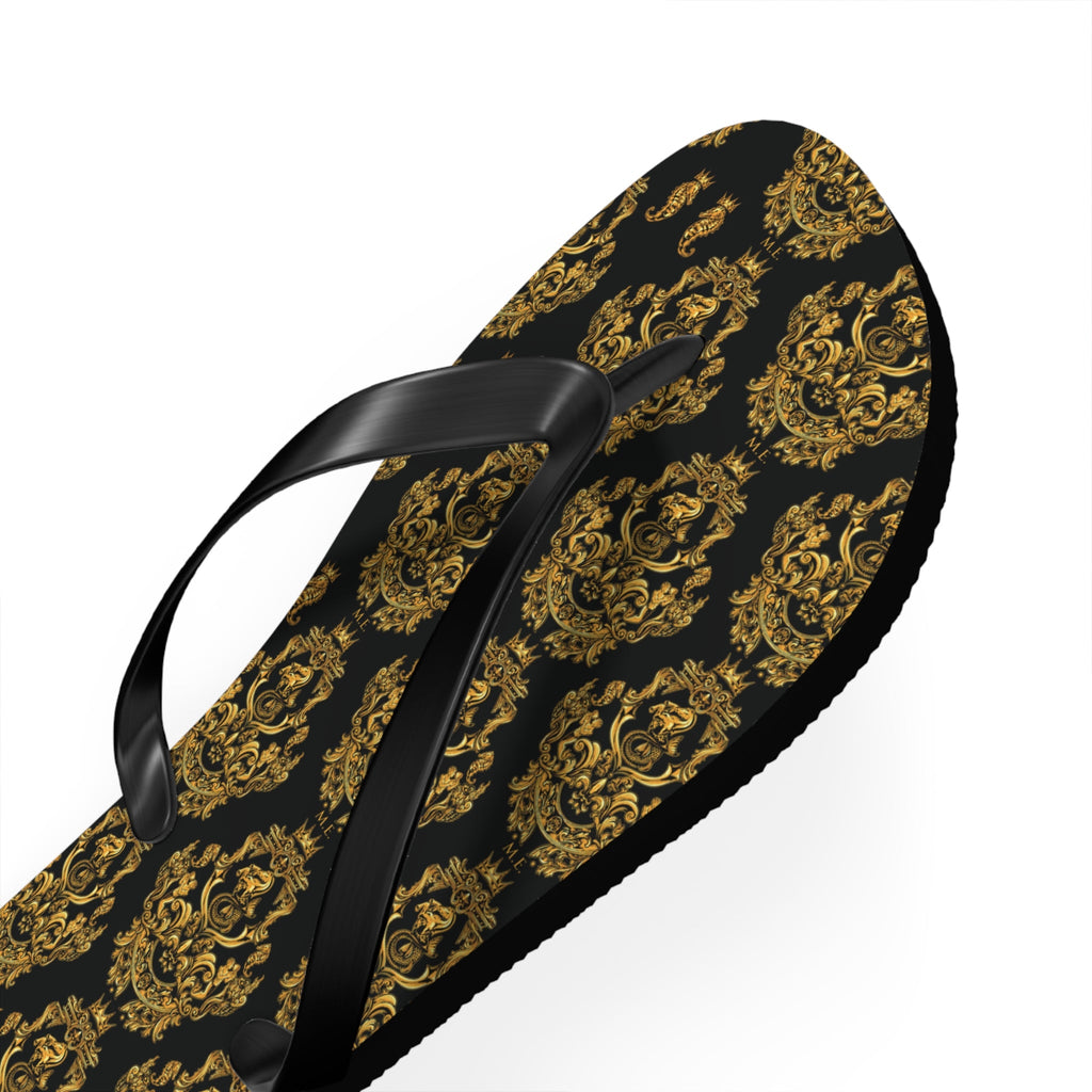 Maris Equi Men's Gold Baroque Flip-Flops