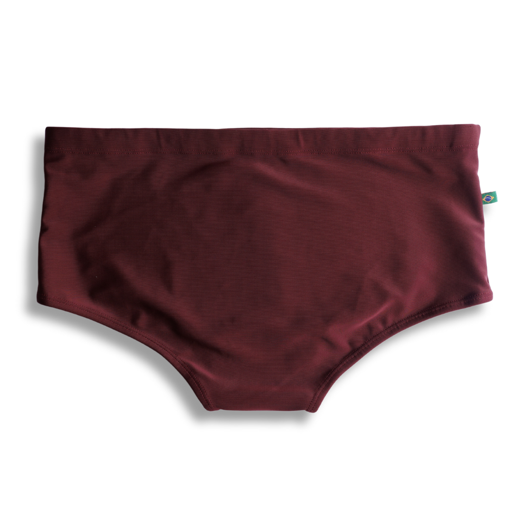 Bañador Barolo burdeos liso para hombre - Ropa de playa para hombre