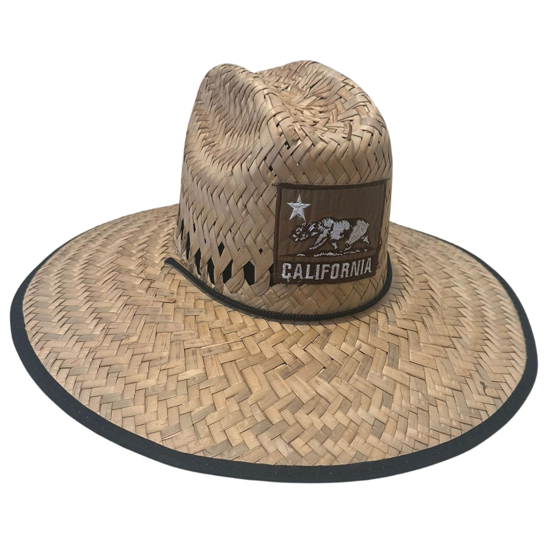 Sombrero de paja de salvavidas con parche de California 🐻