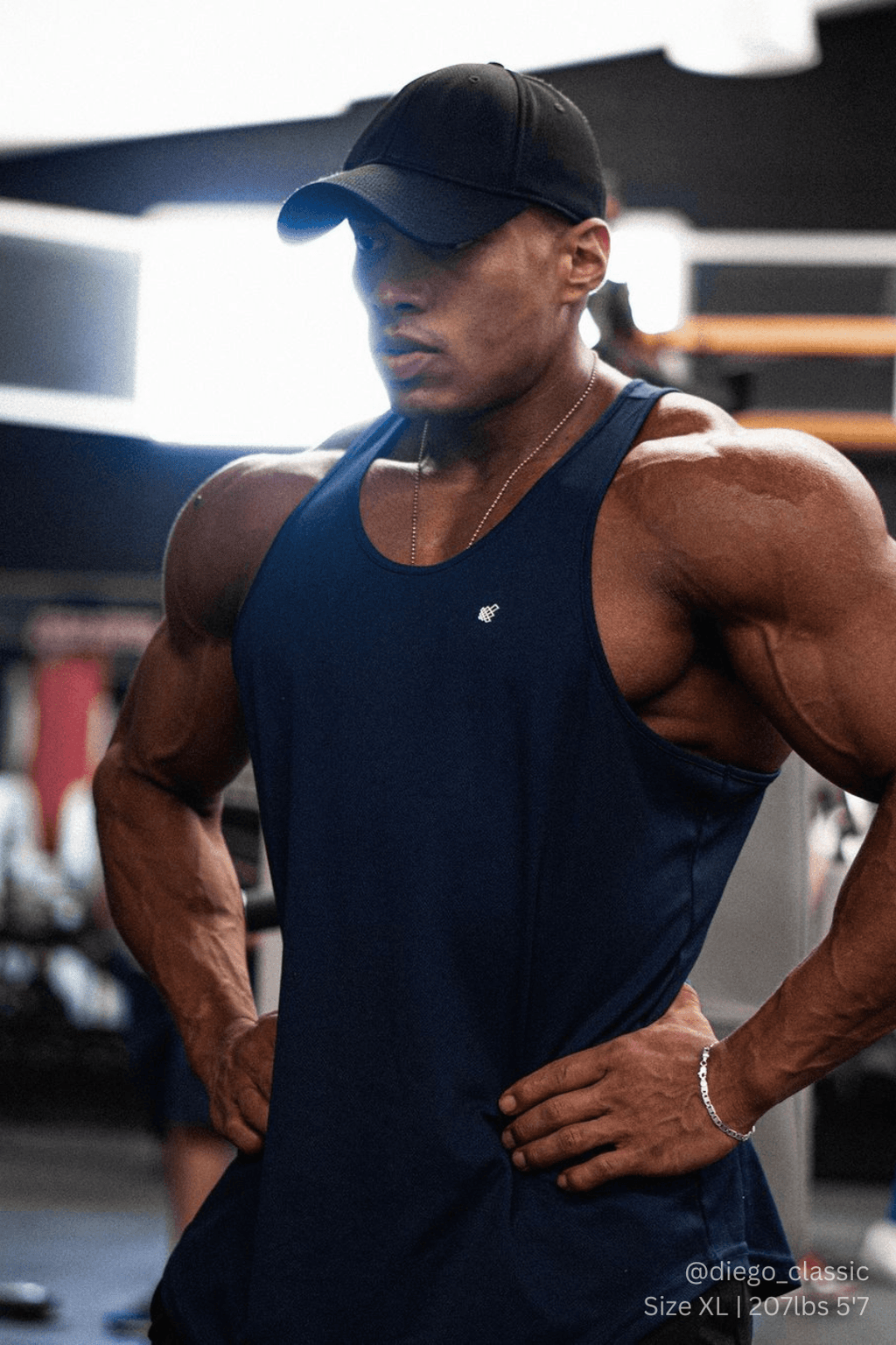 Jed North Fast-Dry Bodybuilding Workout Stringer - Marineblau