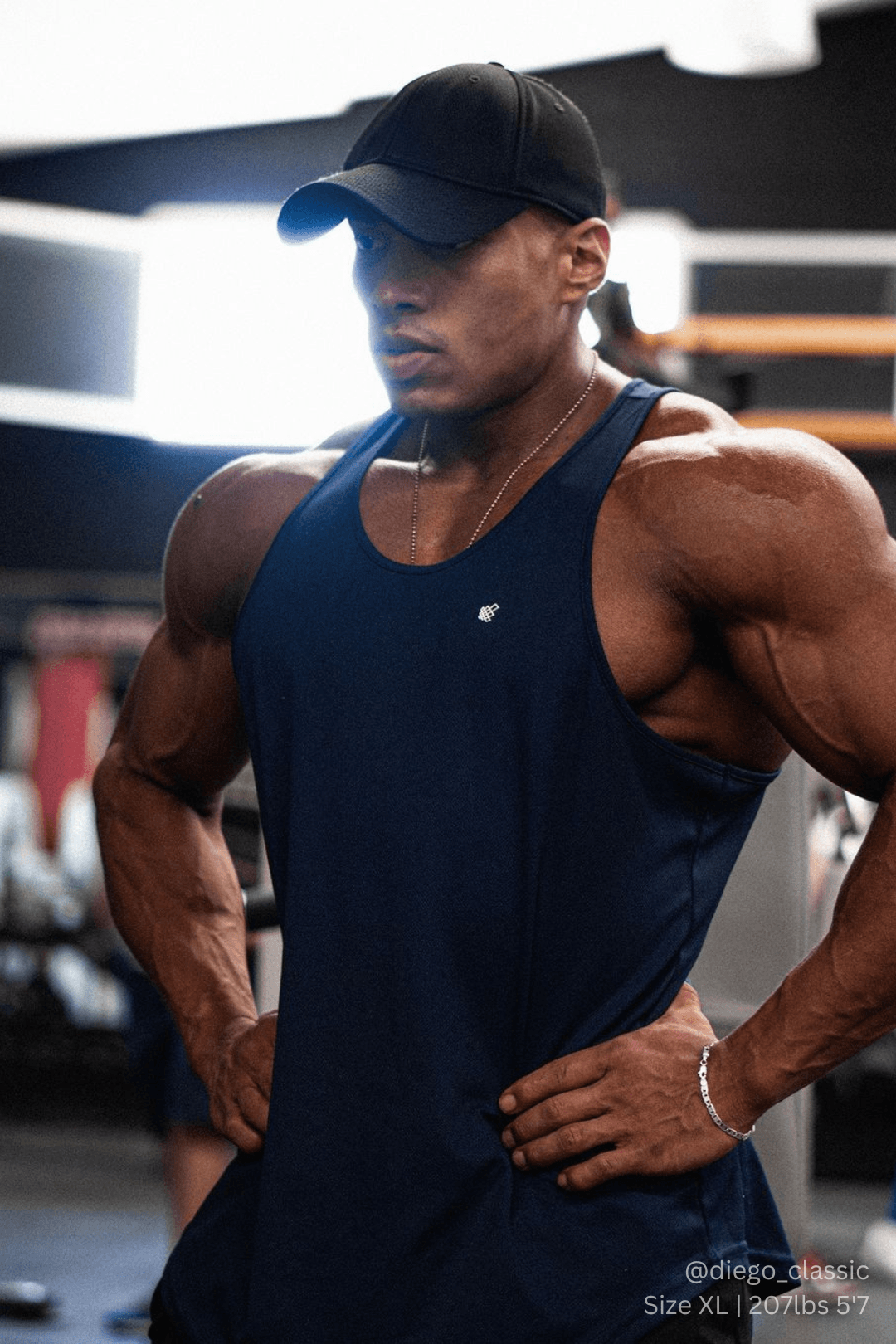 Jed North Fast-Dry Bodybuilding Workout Stringer - Marineblau