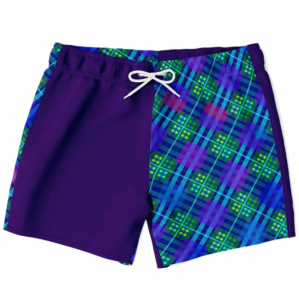 Maris Equi Badehose mit blauem Tartanmuster für Herren