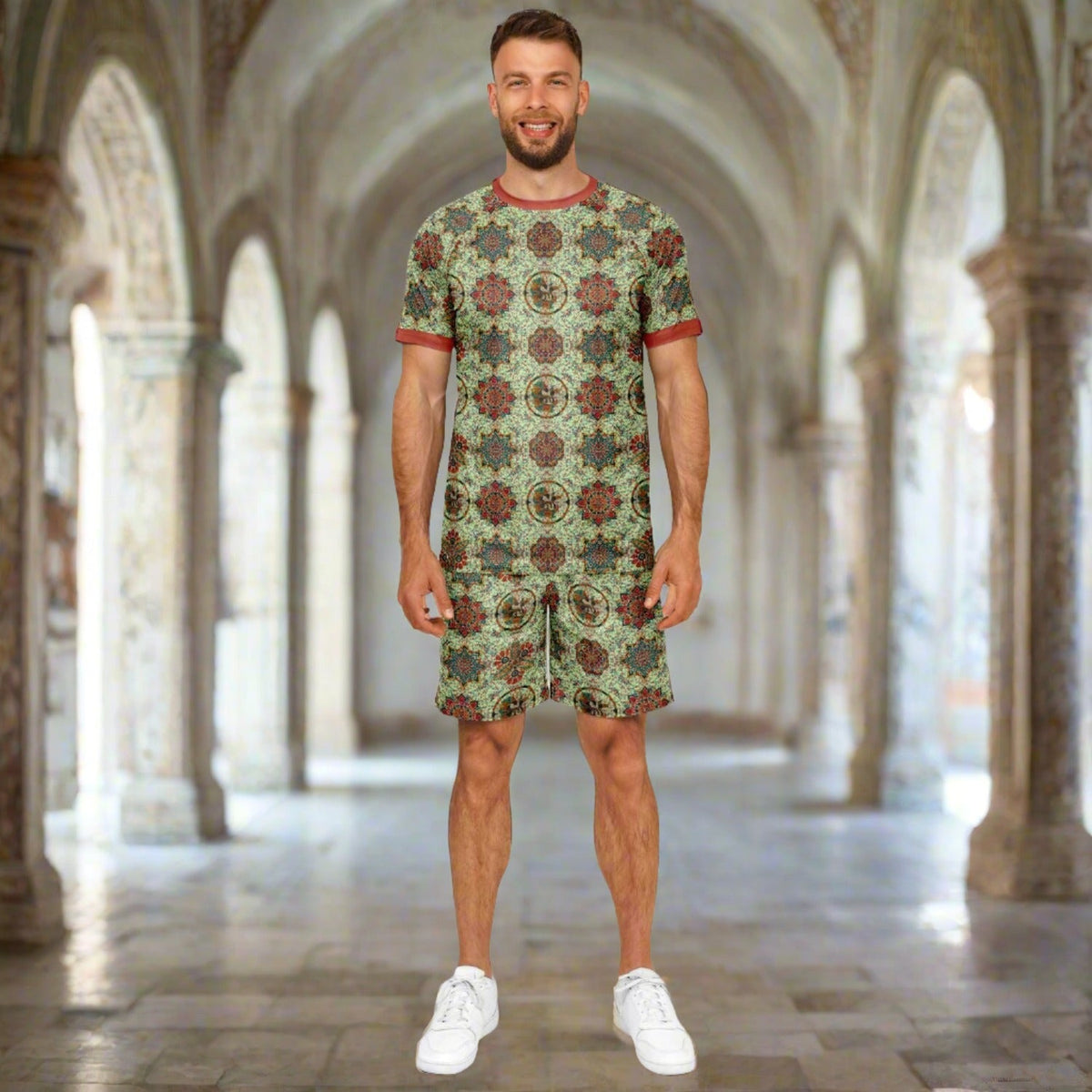 Maris Equi Mosaic Print Shorts and Top Set For Men