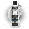 Black and silver 8oz Jizz master series cum-scented water-based lubricant with sleek geometric design