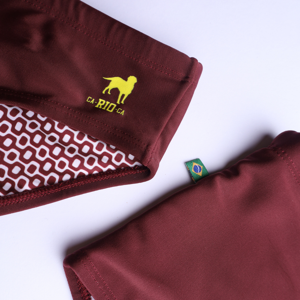 Bañador Barolo burdeos liso para hombre - Ropa de playa para hombre