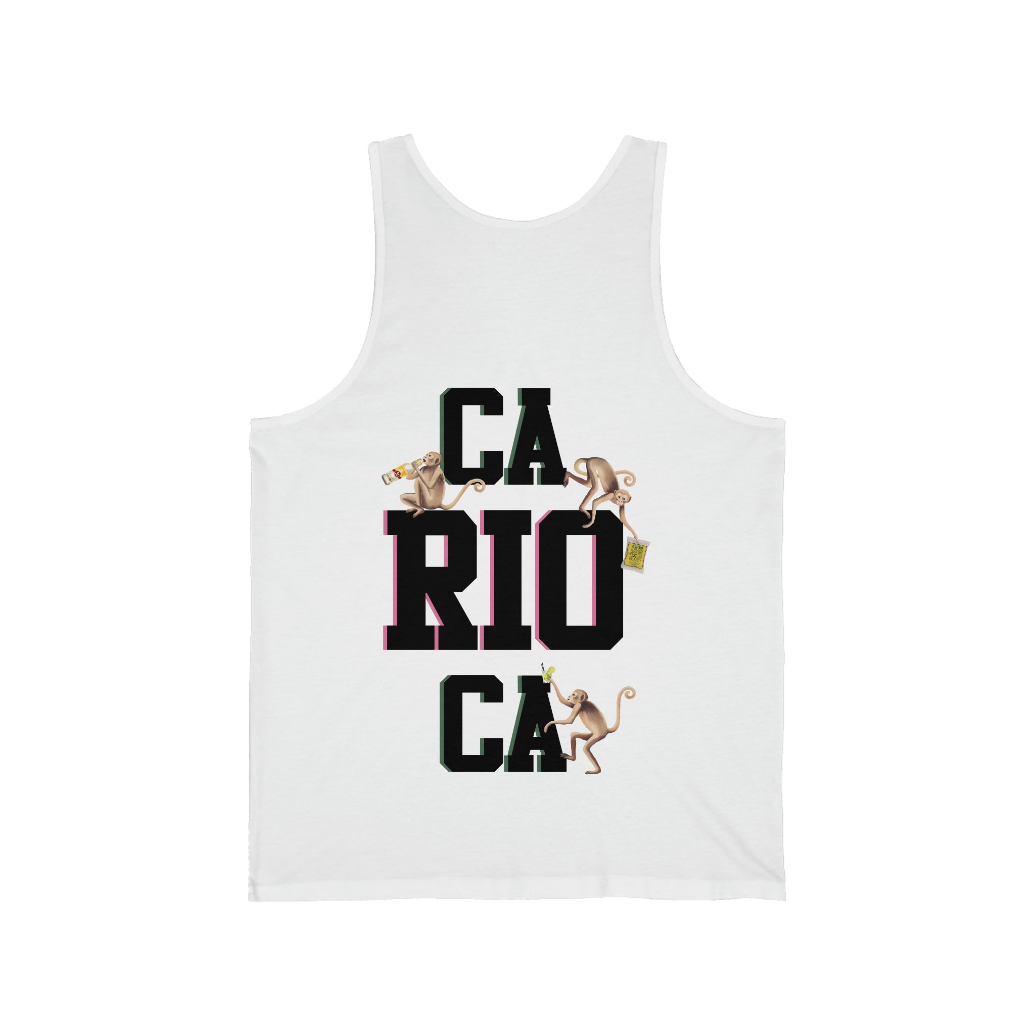 CA-RIO-CA Tanktop mit Aufdruck „Drunk Monkeys“ - Tanktop für Herren