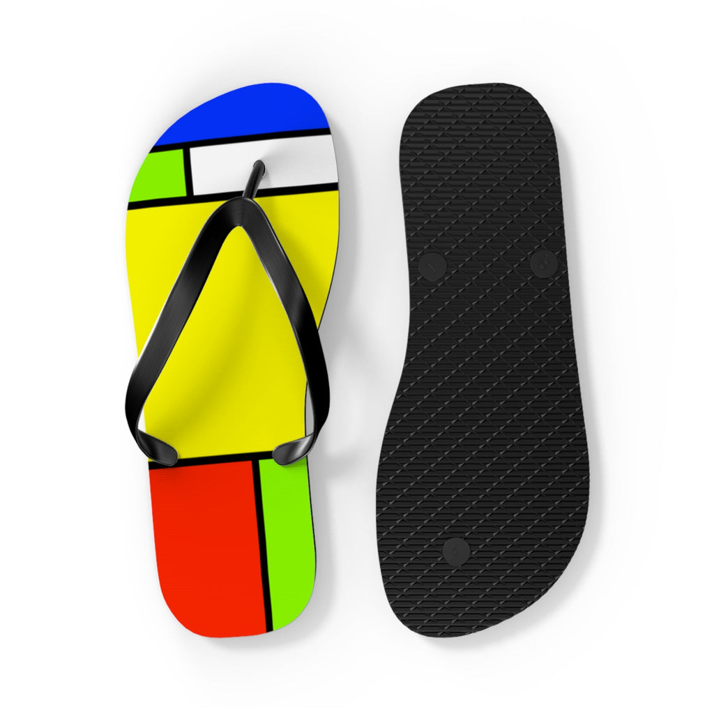 Maris Equi Men's ModRian Mondrian Inspired Flip-Flops